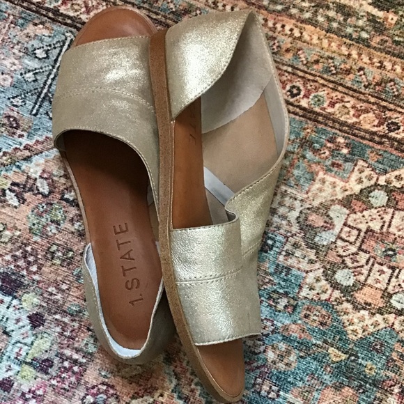 1. State Shoes - 1.State leather slip-on d’Orsay sandal